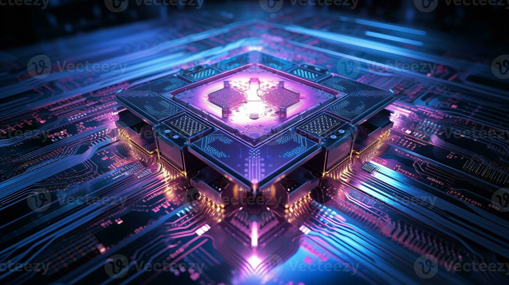 AI generated High-Performance AI Supercomputer AI Generated photo