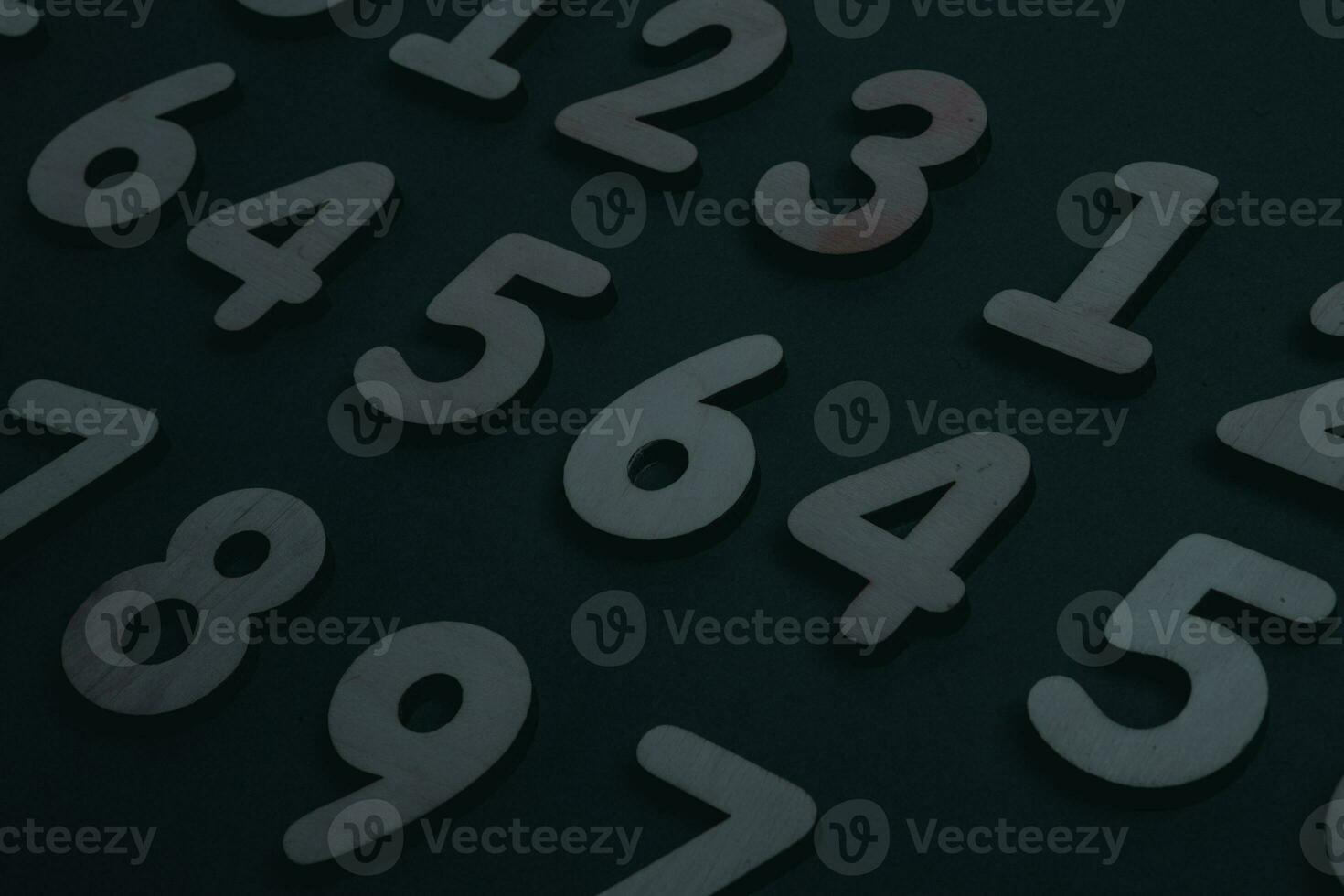 Background of numbers. from zero to nine. Numbers texture. Finance data concept. Matematic. Seamless pattern with numbers. financial crisis concept. Business success. photo