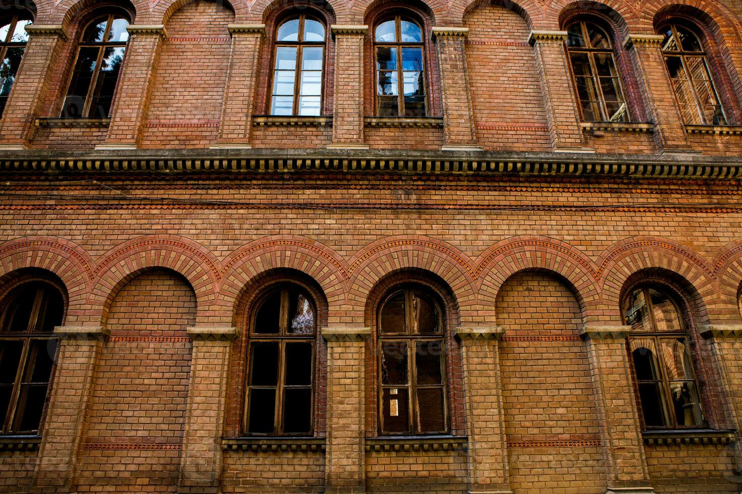 Architecture and streets of the old town. The historic architecture of Chernivtsi, Ukraine. Old city after the rain. photo