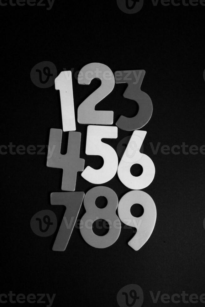 Background of numbers. from zero to nine. Numbers texture. Finance data concept. Matematic. Seamless pattern with numbers. financial crisis concept. Business success. photo