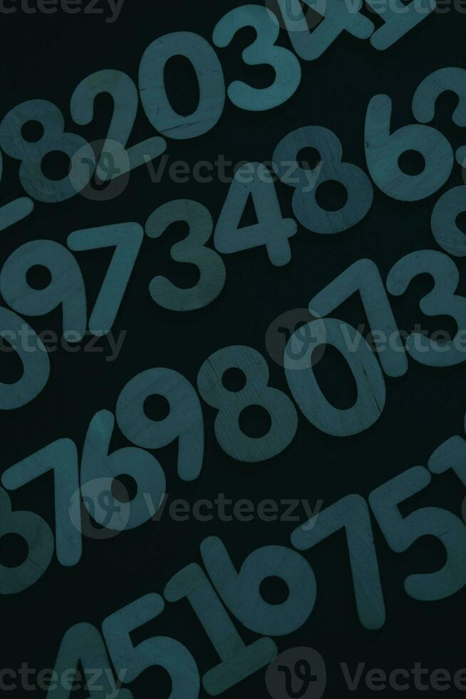 Background of numbers. from zero to nine. Numbers texture. Finance data concept. Matematic. Seamless pattern with numbers. financial crisis concept. Business success. photo