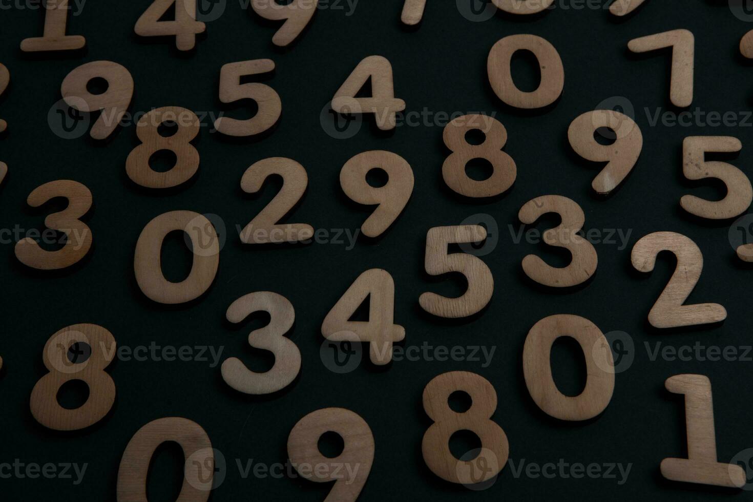 Background of numbers. from zero to nine. Numbers texture. Finance data concept. Matematic. Seamless pattern with numbers. financial crisis concept. Business success. photo