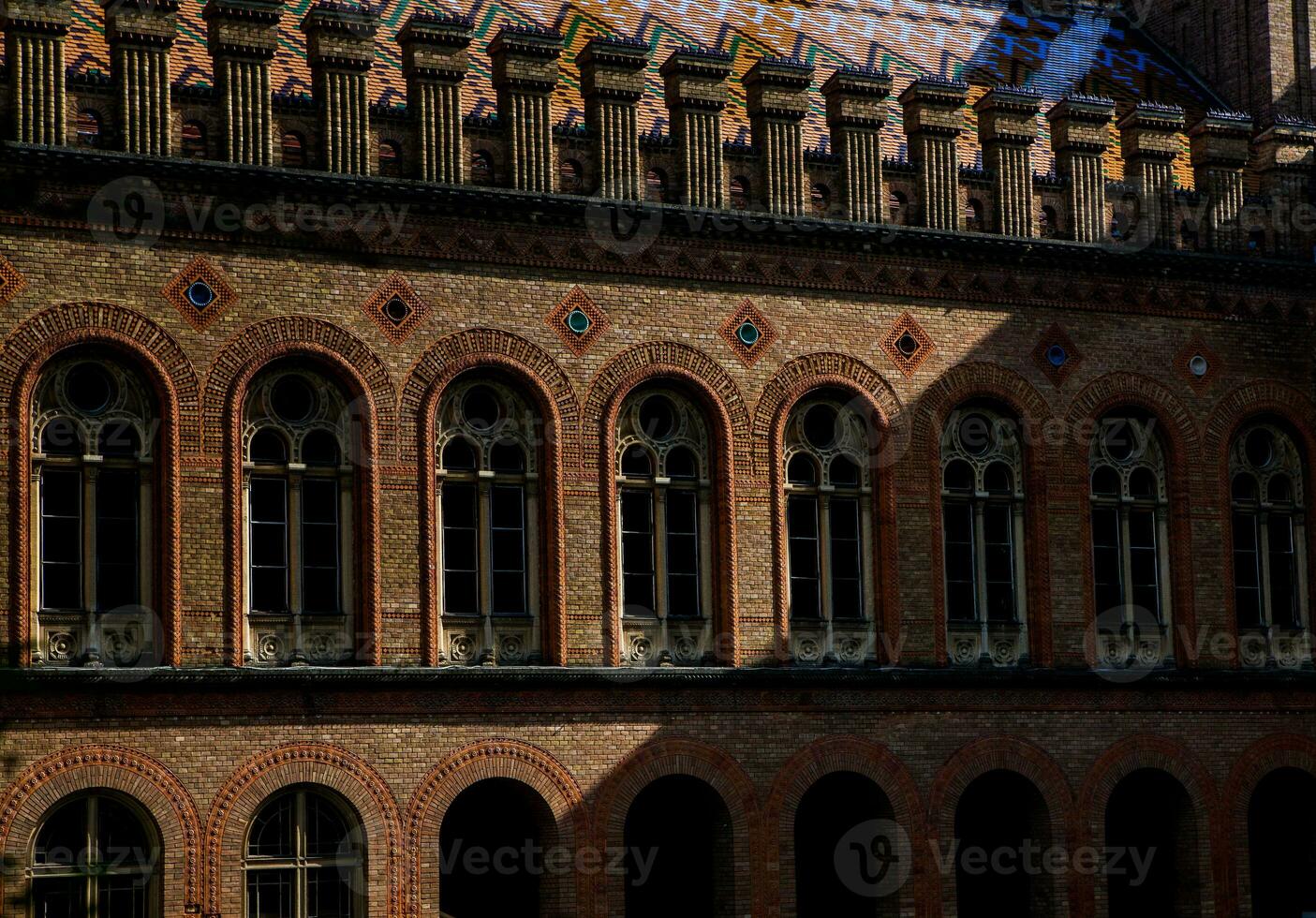 Architecture and streets of the old town. The historic architecture of Chernivtsi, Ukraine. Old city after the rain. photo