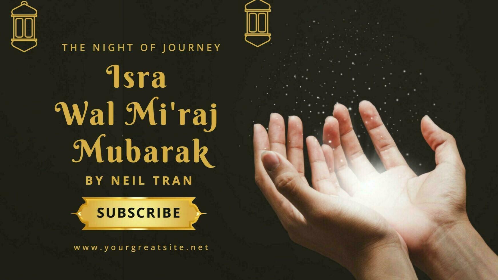 black isra miraj youtube channel design template