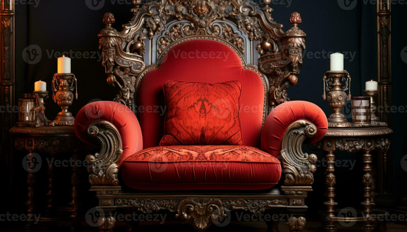 AI generated Luxury old fashioned armchair, comfortable and elegant, in a modern living room generated by AI photo