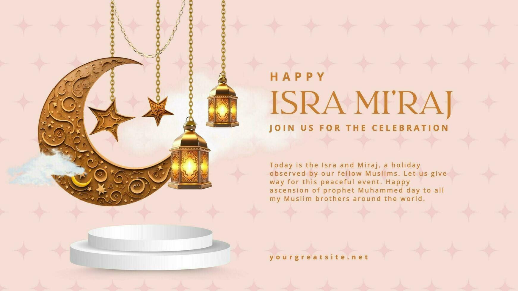 isra miraj social media template post