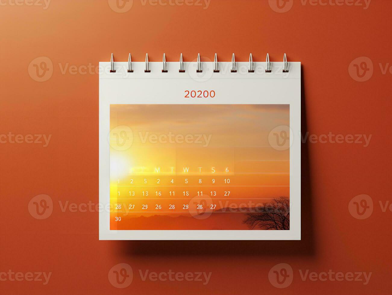 AI generated Elegant Wall Calendar Mockup for Home and Office - AI Generated photo