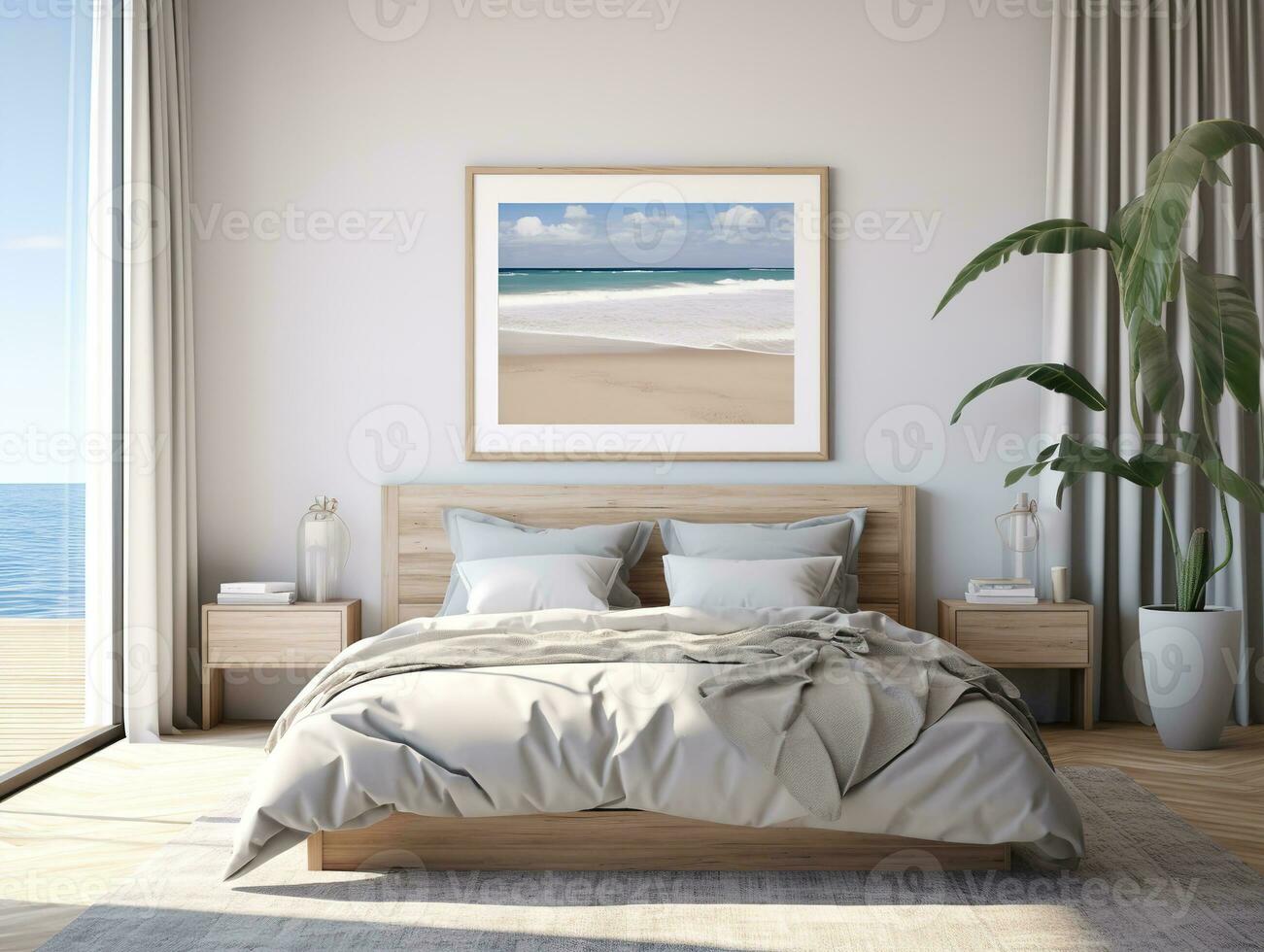 AI generated Elegant Framed Artwork Mockup for Interior Decor - AI Generated photo