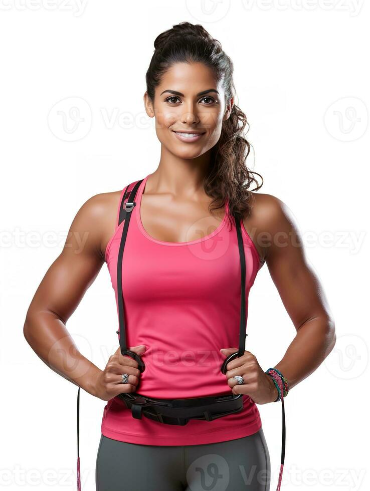 AI generated Energetic Female Fitness Trainer, AI Generated photo