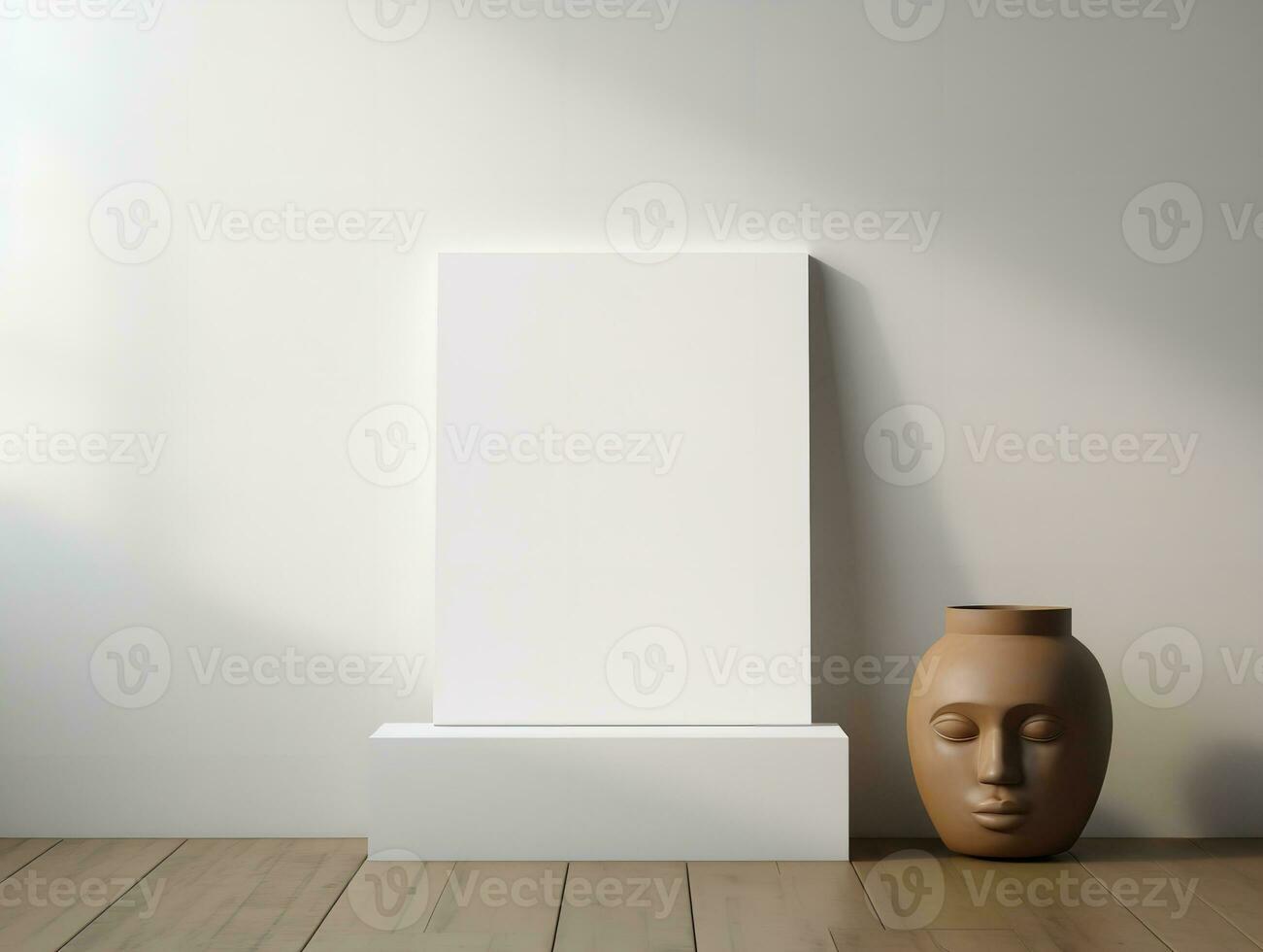 AI generated Artistic Canvas Print Mockup for Home and Gallery Decor - AI Generated photo