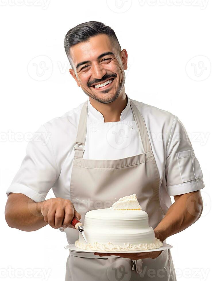 AI generated Artisan Male Baker in Bakery, AI Generated photo