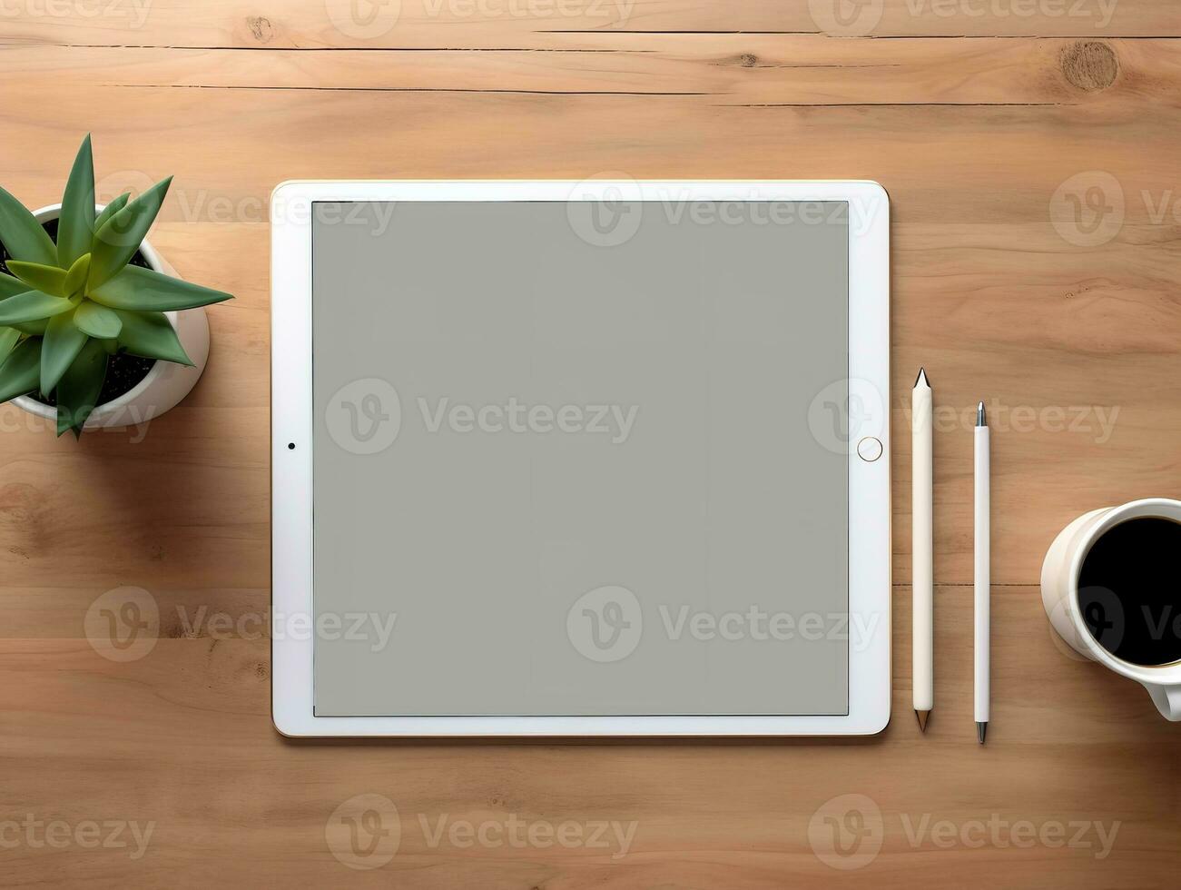 AI generated Sleek Digital Tablet Mockup for Tech Displays - AI Generated photo