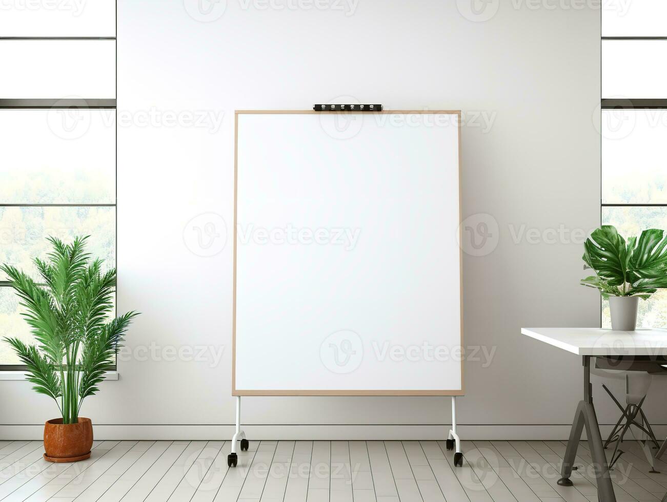 AI generated Interactive Whiteboard Mockup for Creative Ideas - AI Generated photo