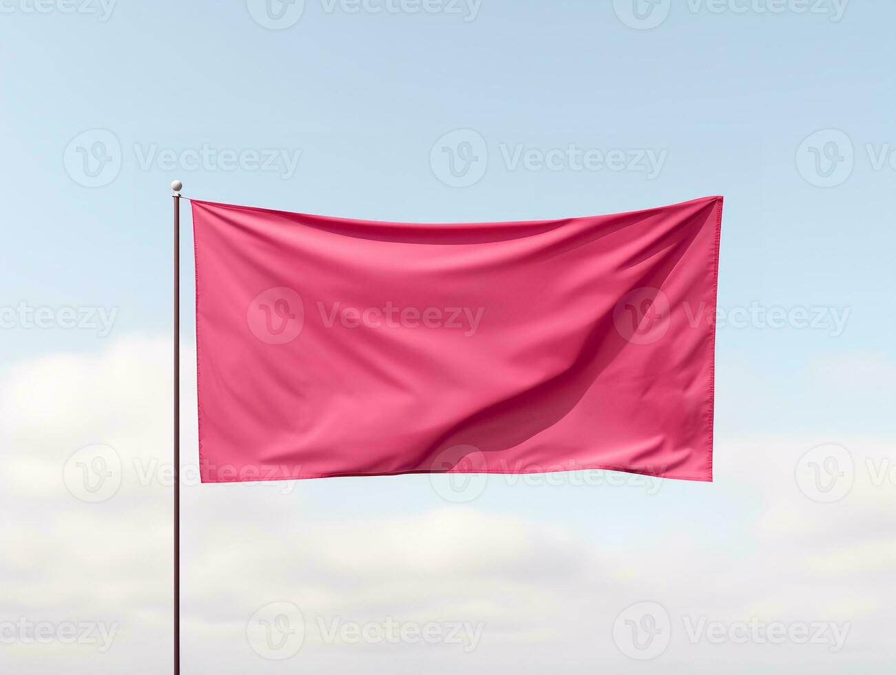 AI generated Vibrant Customizable Flag Mockup for Events and Promotions - AI Generated photo