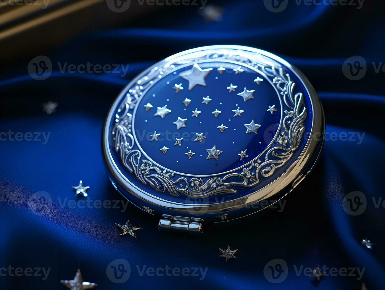 AI generated Elegant Compact Mirror Mockup for Beauty and Accessories - AI Generated photo