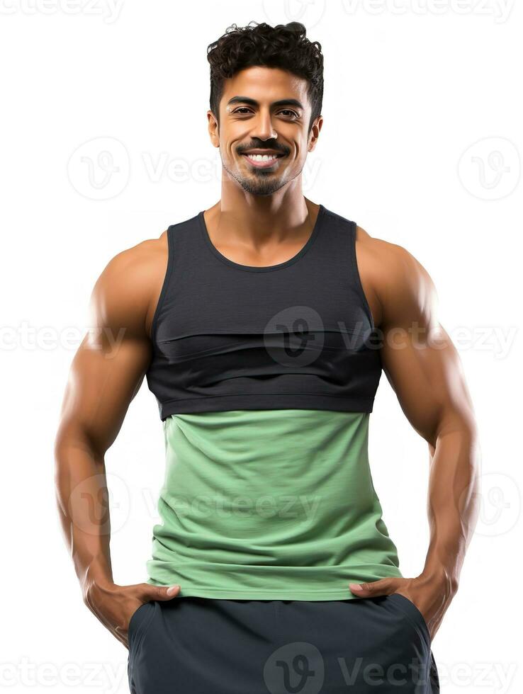 AI generated Dynamic Male Fitness Trainer, AI Generated photo