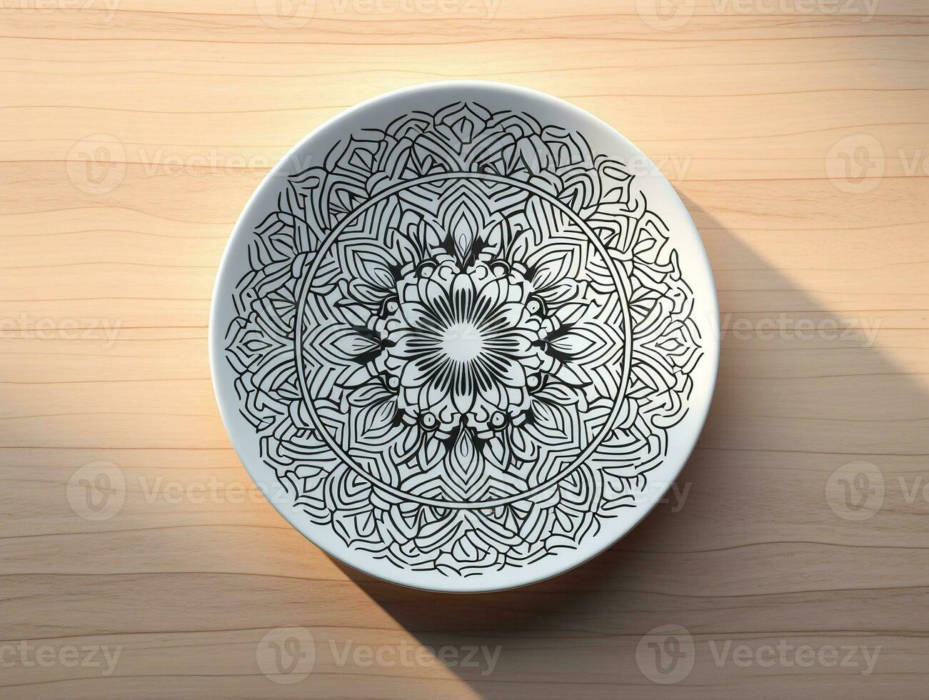 AI generated Elegant Ceramic Coaster Mockup for Tableware - AI Generated photo