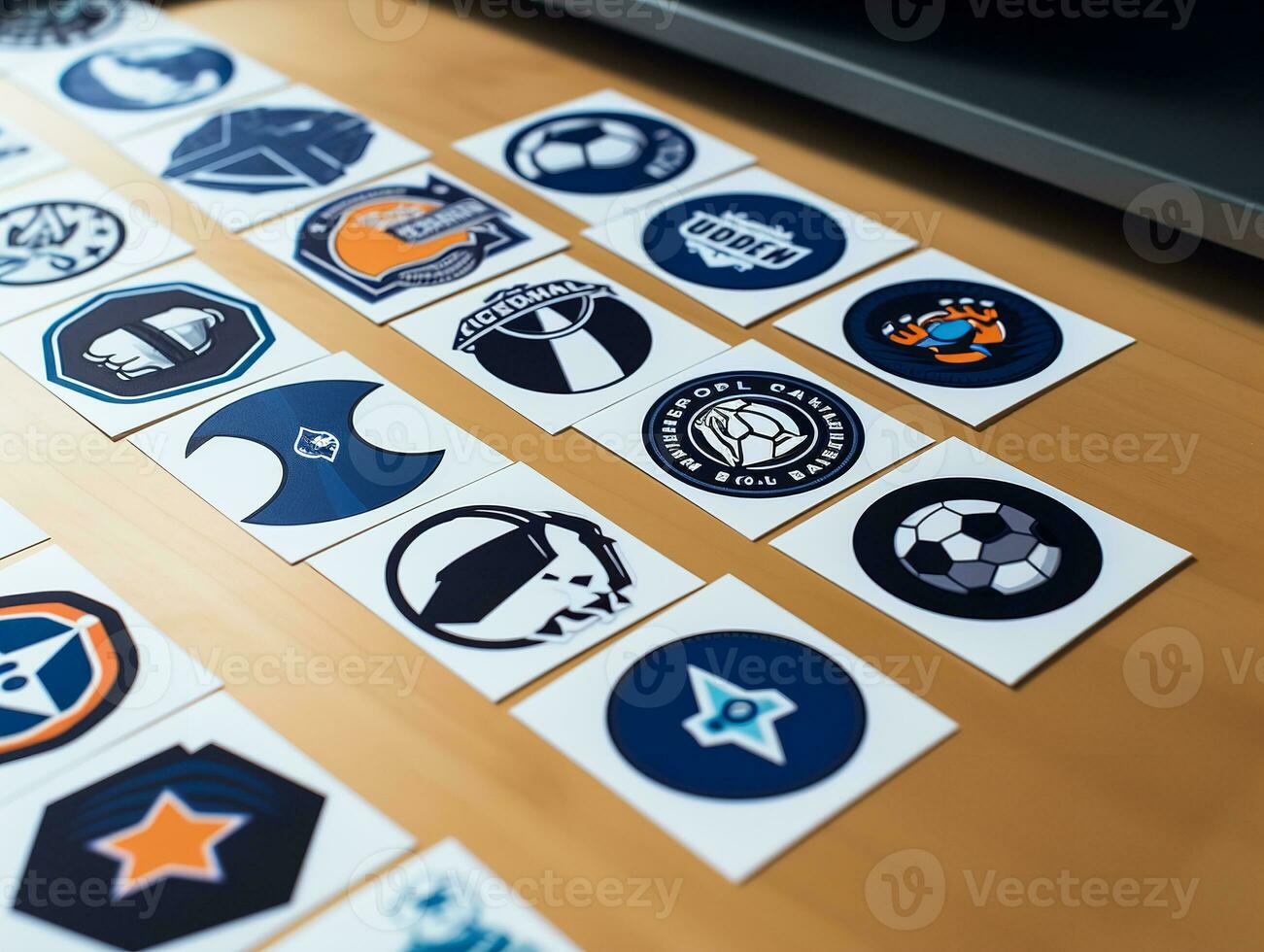 AI generated Fun Custom Sticker Sheet Mockup for Creative Expression - AI Generated photo