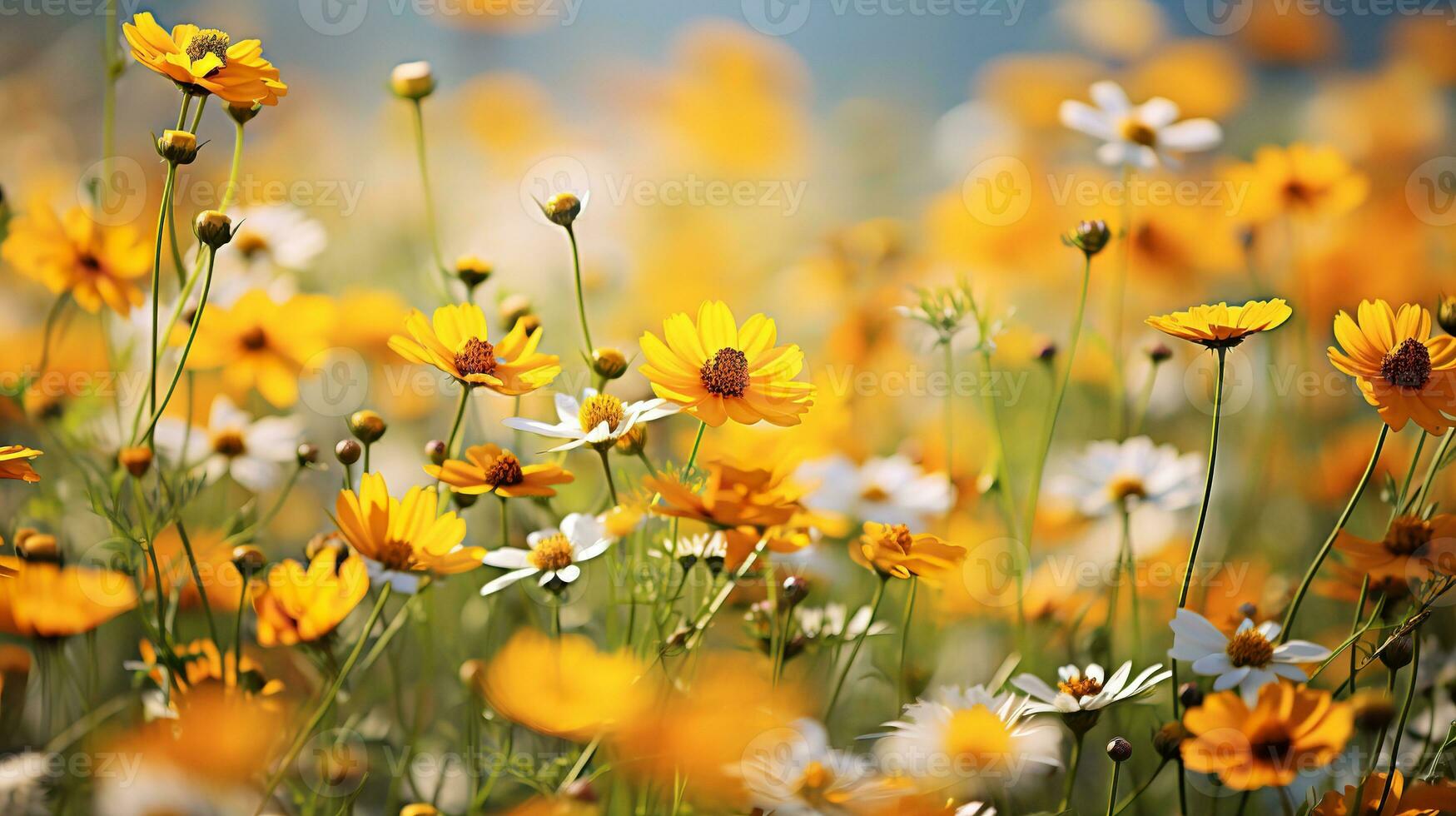 AI generated Autumn Wildflower Meadow Charm - AI Generated photo