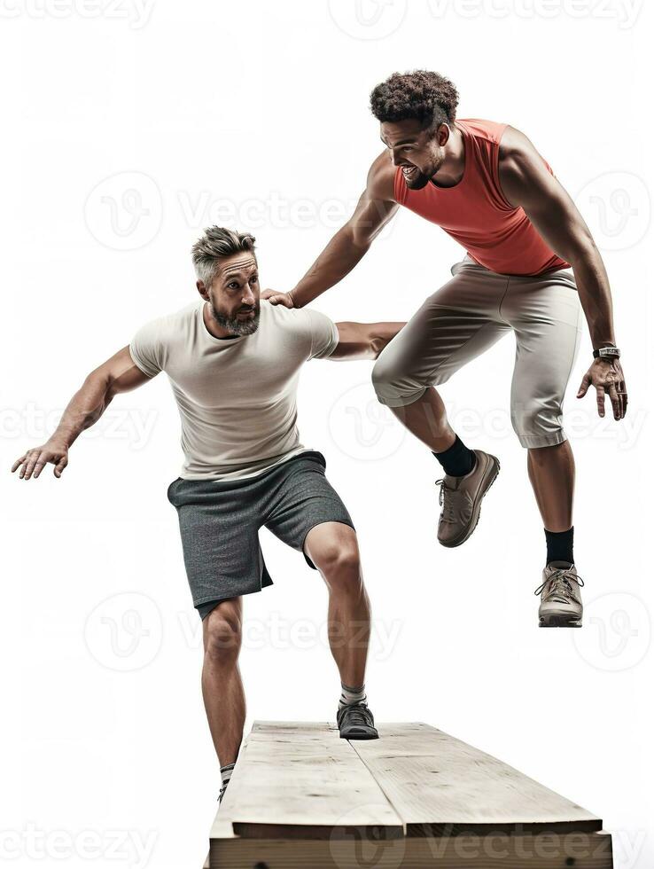 AI generated Dynamic Male Fitness Trainer, AI Generated photo