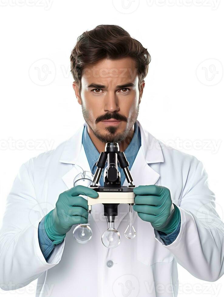 AI generated Male Scientist Conducting Research, AI Generated photo