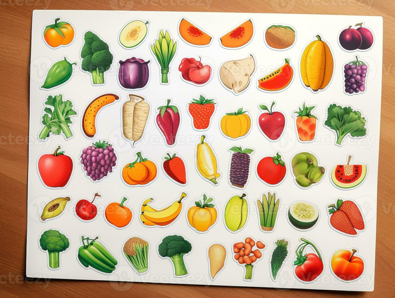 AI generated Fun Custom Sticker Sheet Mockup for Creative Expression - AI Generated photo