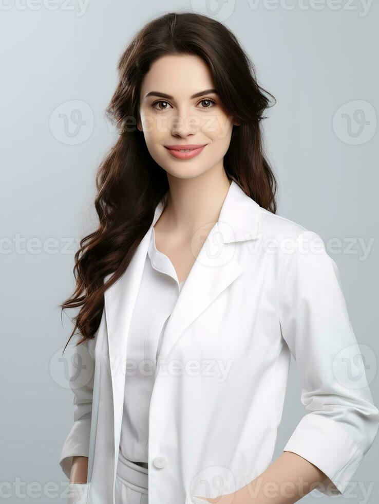 AI generated Female Doctor with Stethoscope, AI Generated photo