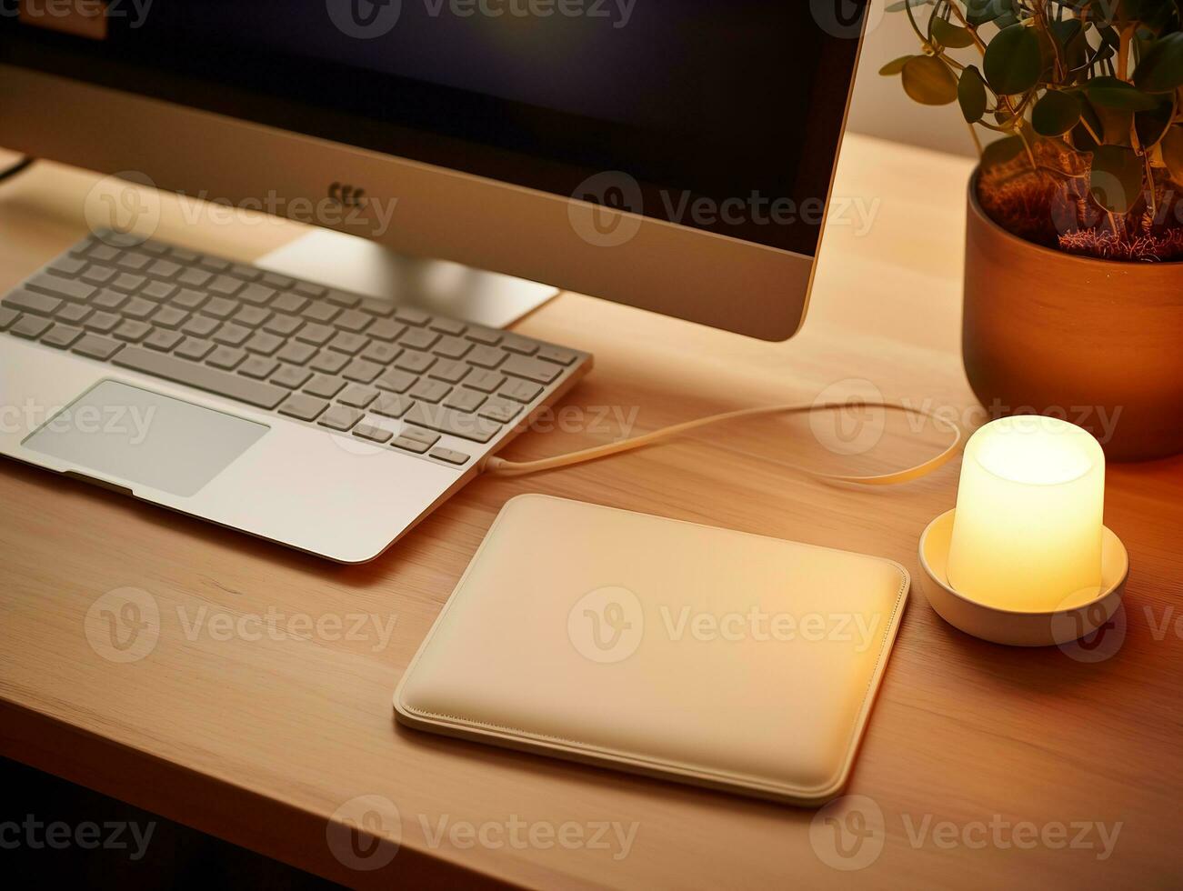 AI generated Ergonomic Mouse Pad Mockup for Comfortable Computing - AI Generated photo