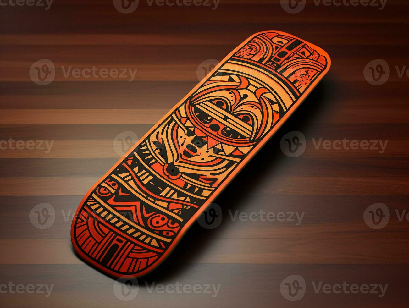 AI generated Trendy Skateboard Deck Mockup for Sports and Lifestyle - AI Generated photo