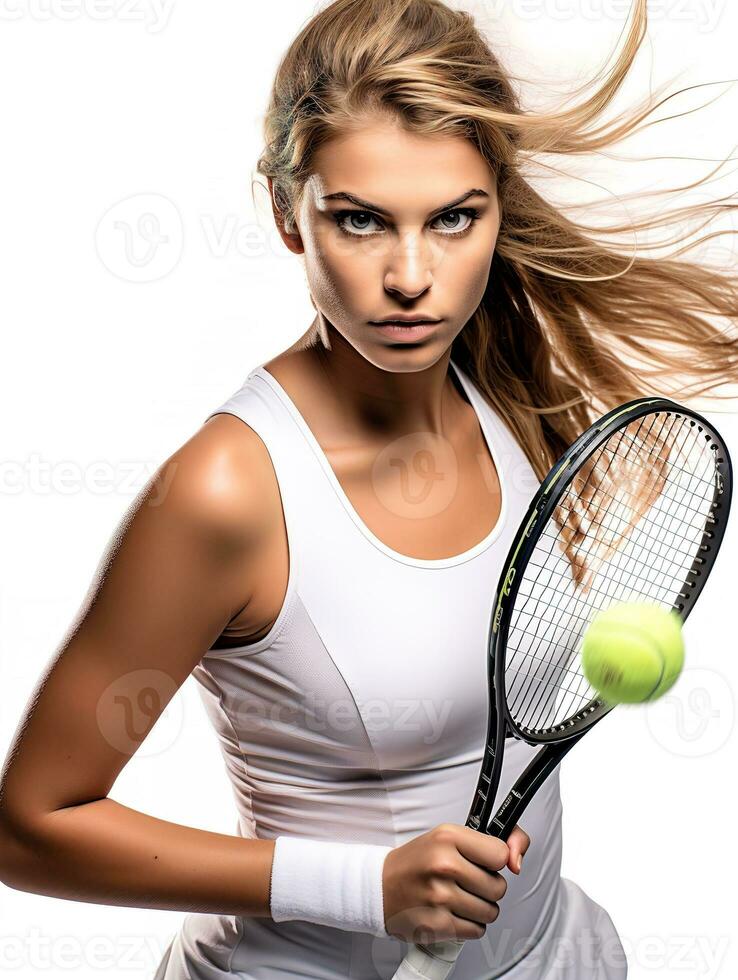 AI generated Champion Female Tennis Player, AI Generated photo