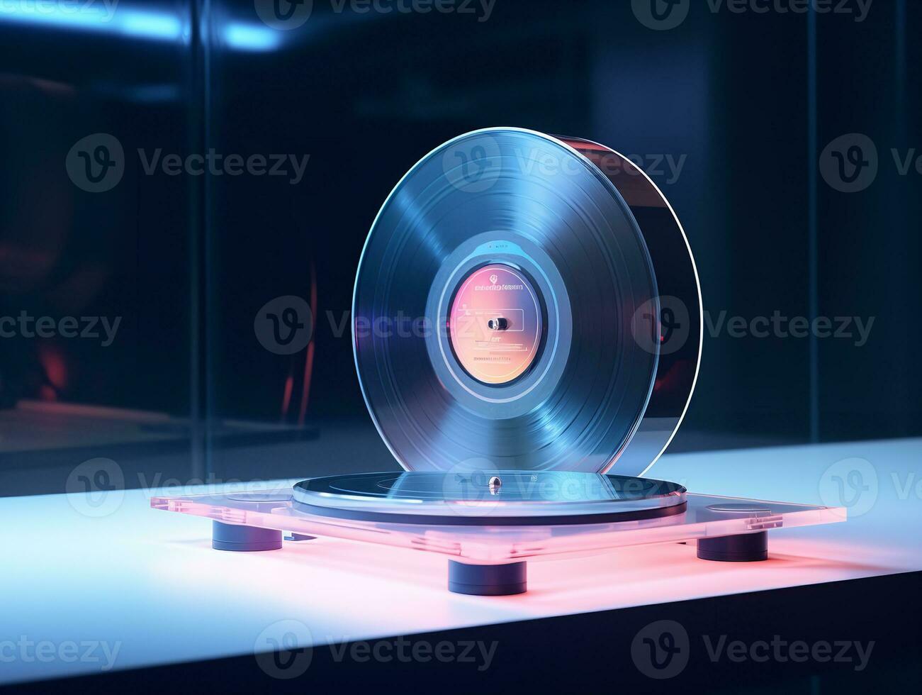 AI generated Vintage Vinyl Record Mockup for Music Enthusiasts - AI Generated photo