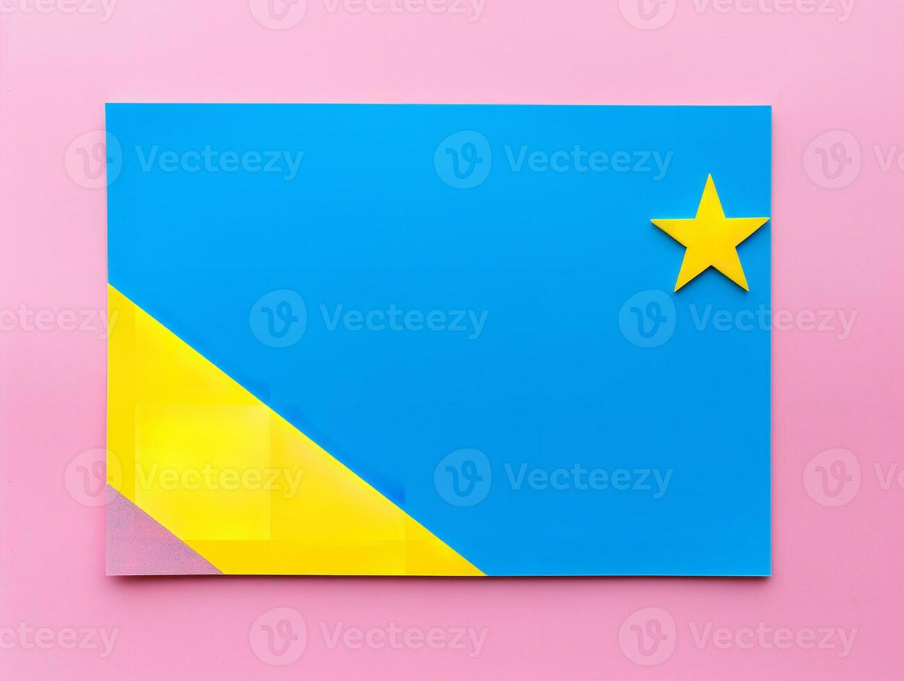 AI generated Vibrant Customizable Flag Mockup for Events and Promotions - AI Generated photo