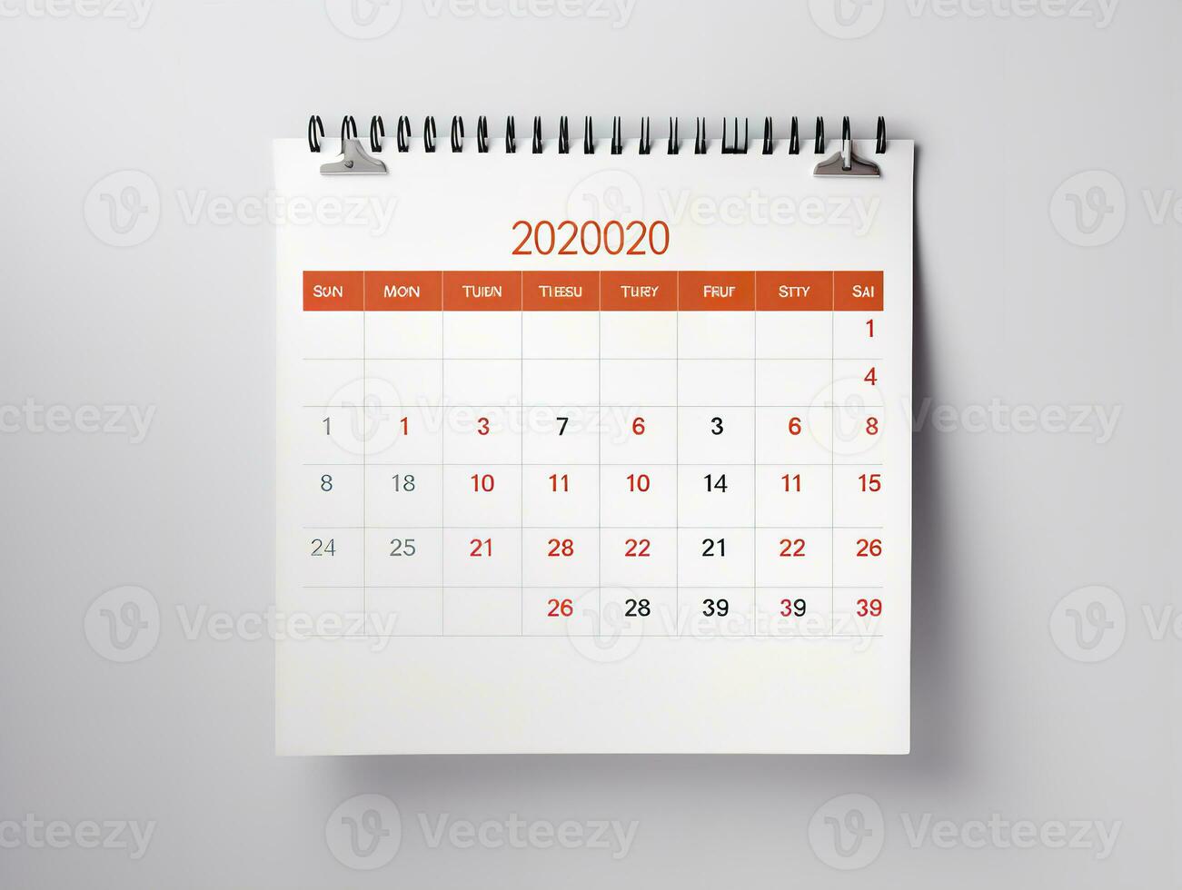 AI generated Elegant Wall Calendar Mockup for Home and Office - AI Generated photo