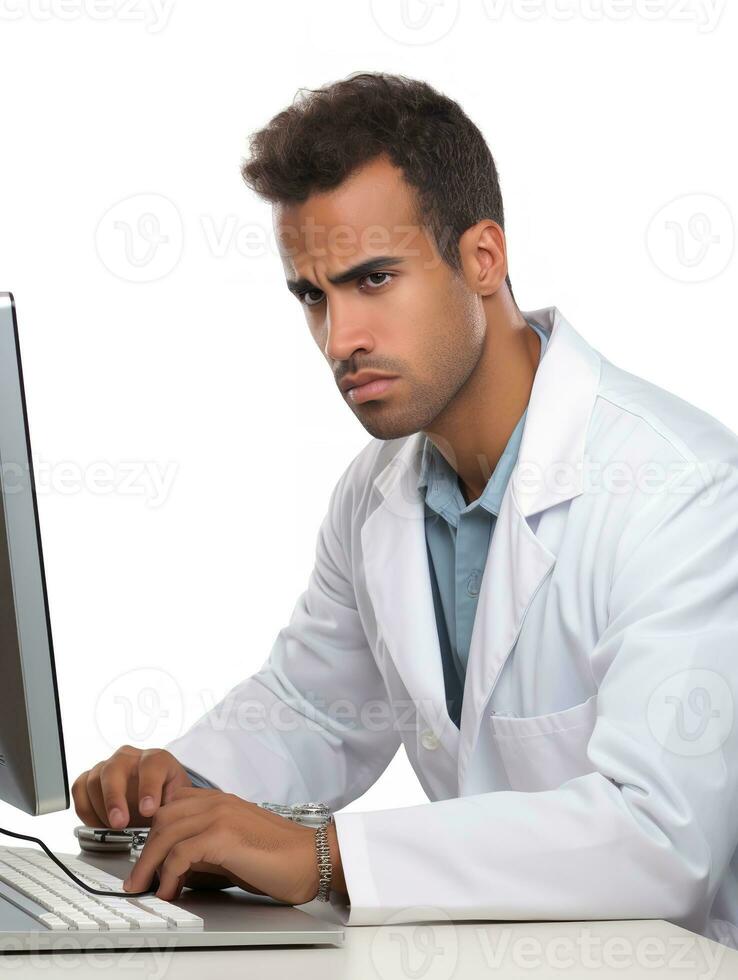 AI generated Male Scientist Conducting Research, AI Generated photo