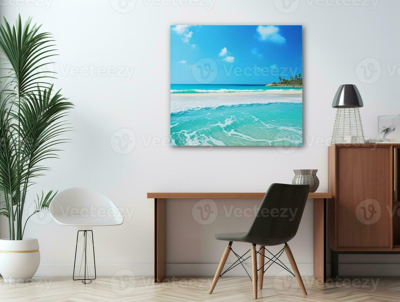 AI generated Artistic Canvas Print Mockup for Home and Gallery Decor - AI Generated photo