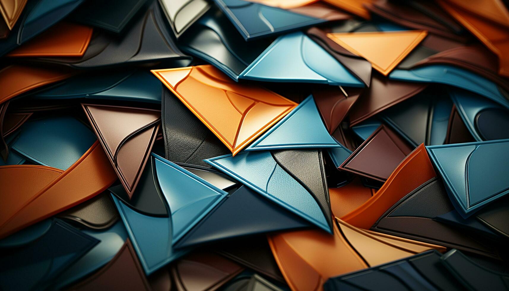 AI generated Abstract geometric shapes create a vibrant, modern wallpaper collection generated by AI photo