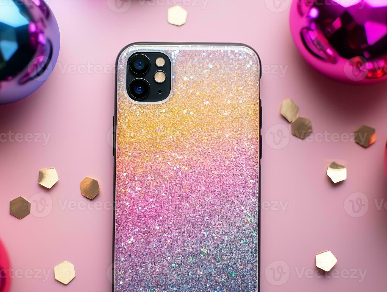 AI generated Sleek Phone Case Mockup for Smartphone Protection - AI Generated photo