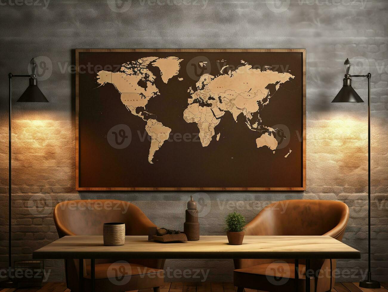 AI generated Artistic Canvas Print Mockup for Home and Gallery Decor - AI Generated photo