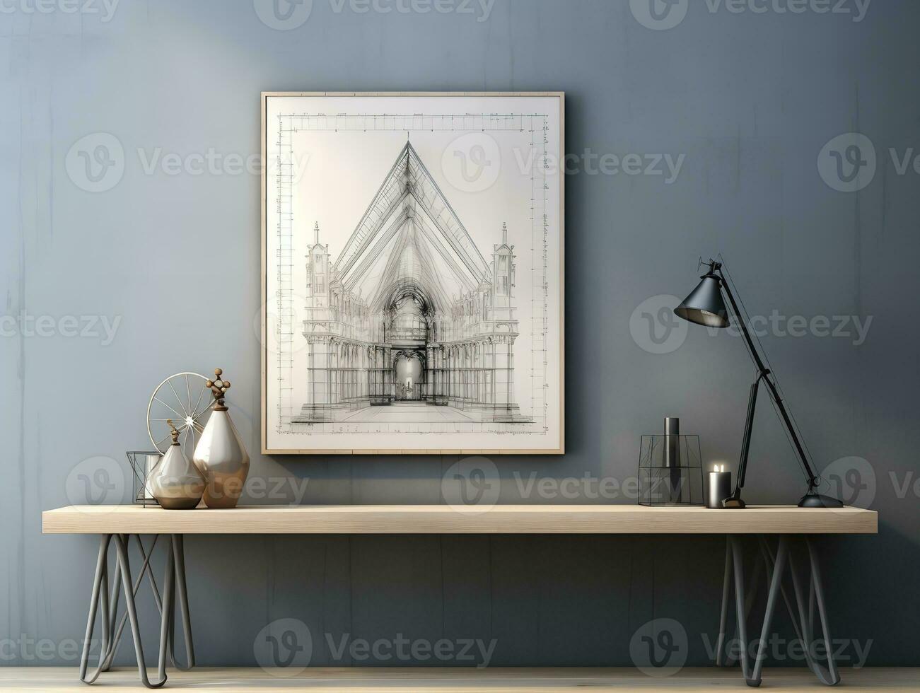 AI generated Artistic Canvas Print Mockup for Home and Gallery Decor - AI Generated photo