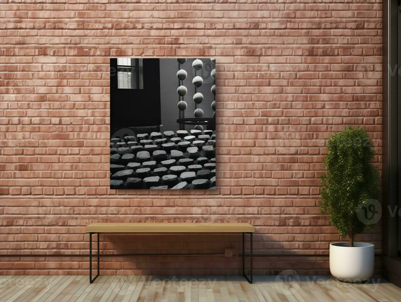 AI generated Artistic Canvas Print Mockup for Home and Gallery Decor - AI Generated photo