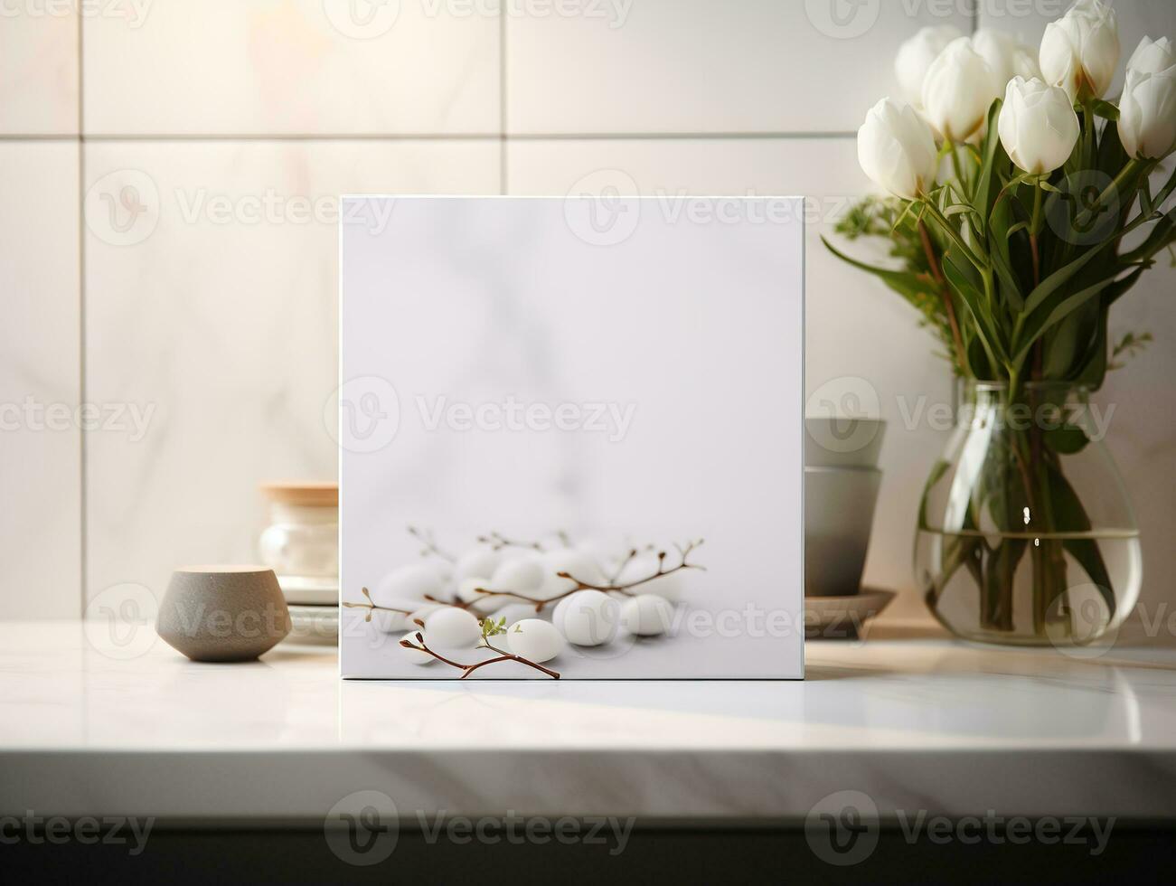 AI generated Artistic Canvas Print Mockup for Home and Gallery Decor - AI Generated photo