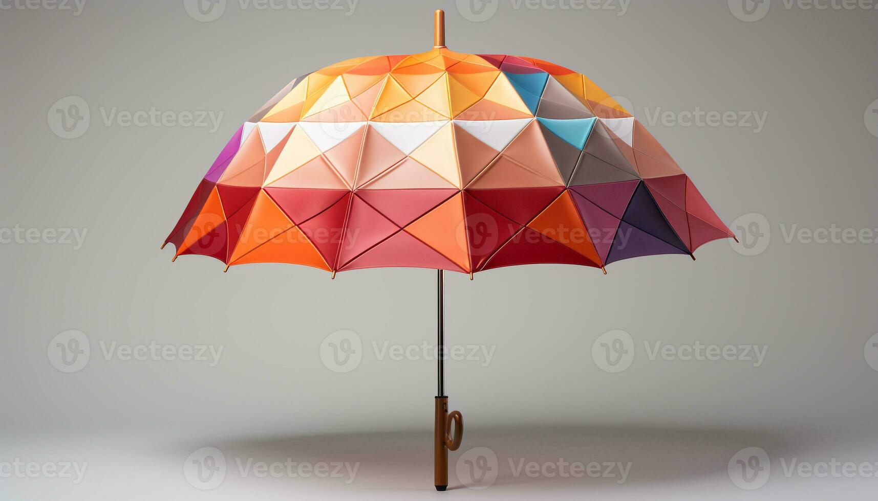 AI generated Raindrop falls on umbrella, shielding from dangerous weather generated by AI photo