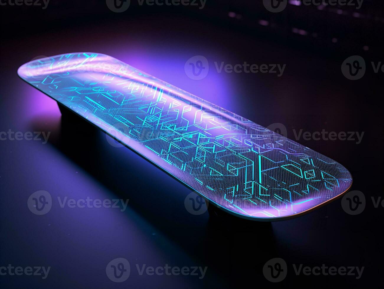 AI generated Trendy Skateboard Deck Mockup for Sports and Lifestyle - AI Generated photo