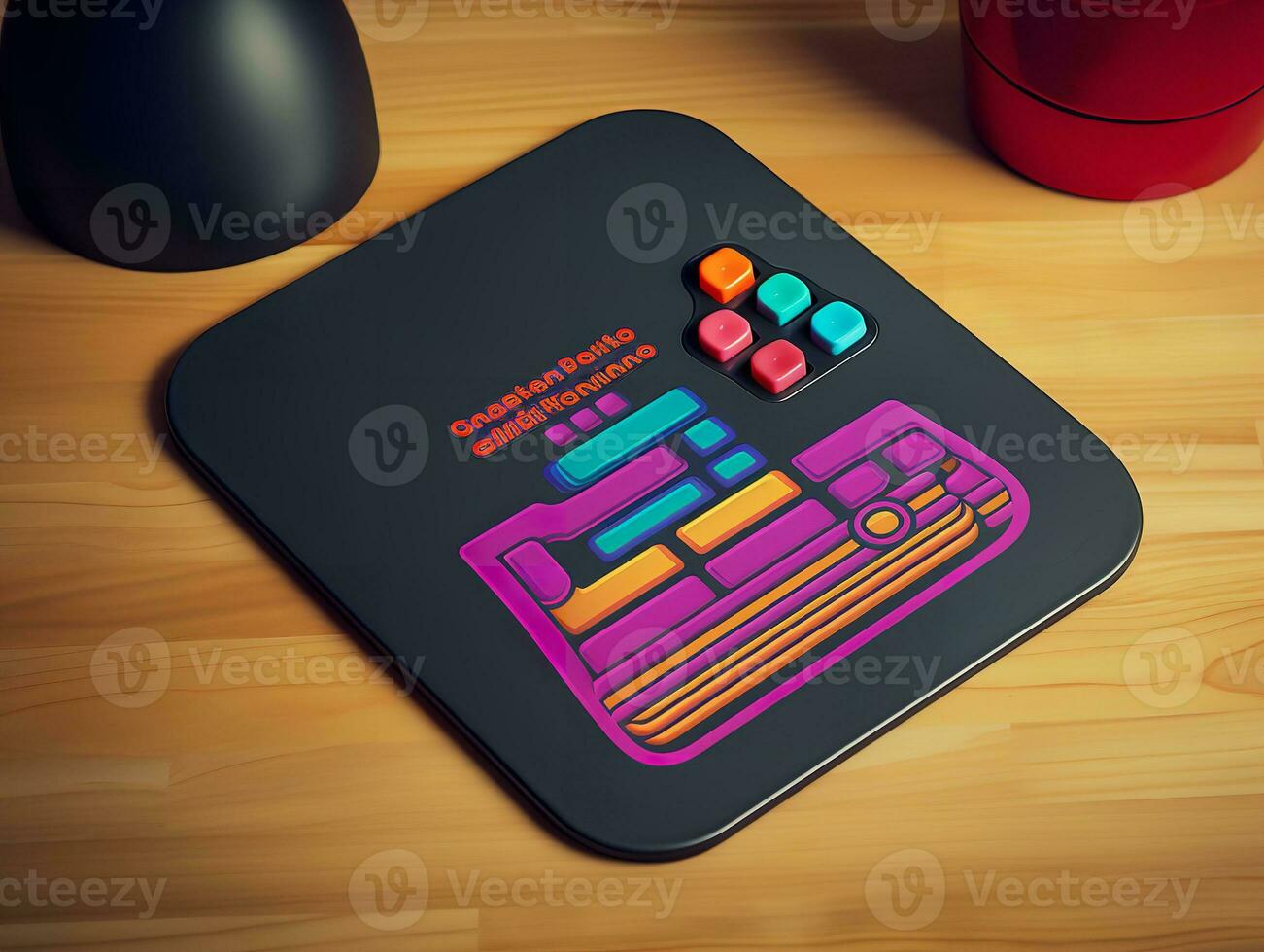 AI generated Ergonomic Mouse Pad Mockup for Comfortable Computing - AI Generated photo