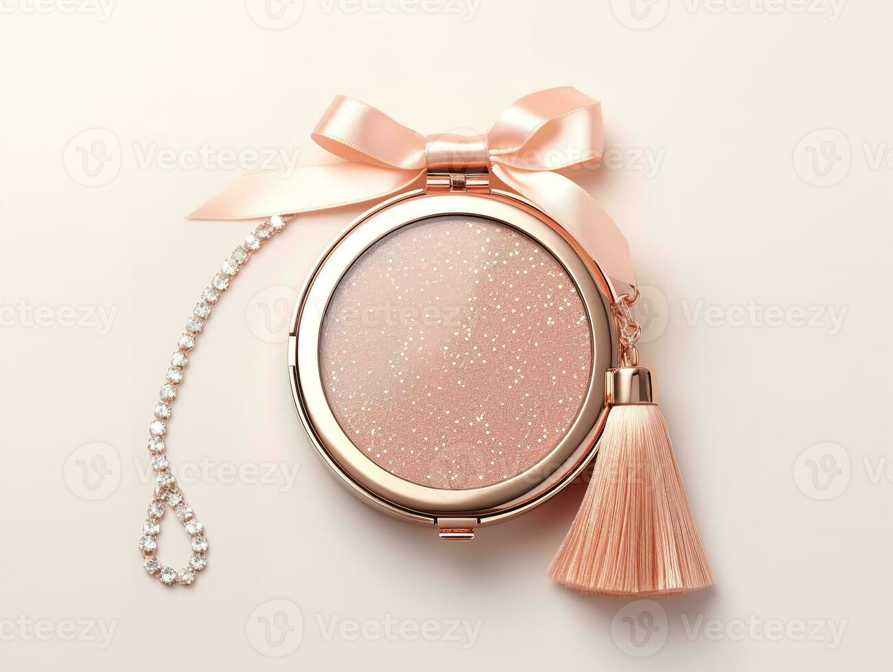 AI generated Elegant Compact Mirror Mockup for Beauty and Accessories - AI Generated photo