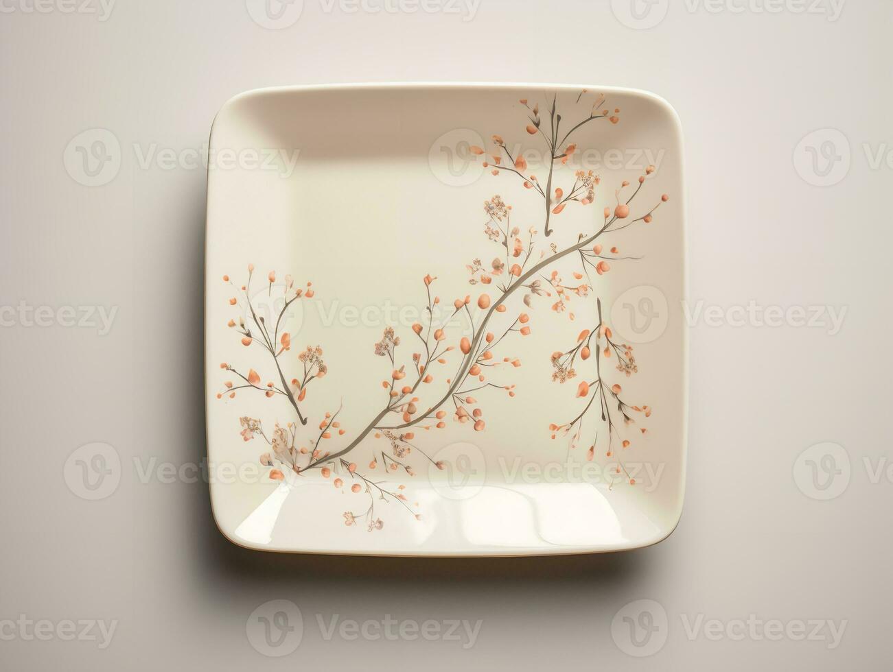 AI generated Elegant Ceramic Plate Mockup for Dining and Decor - AI Generated photo