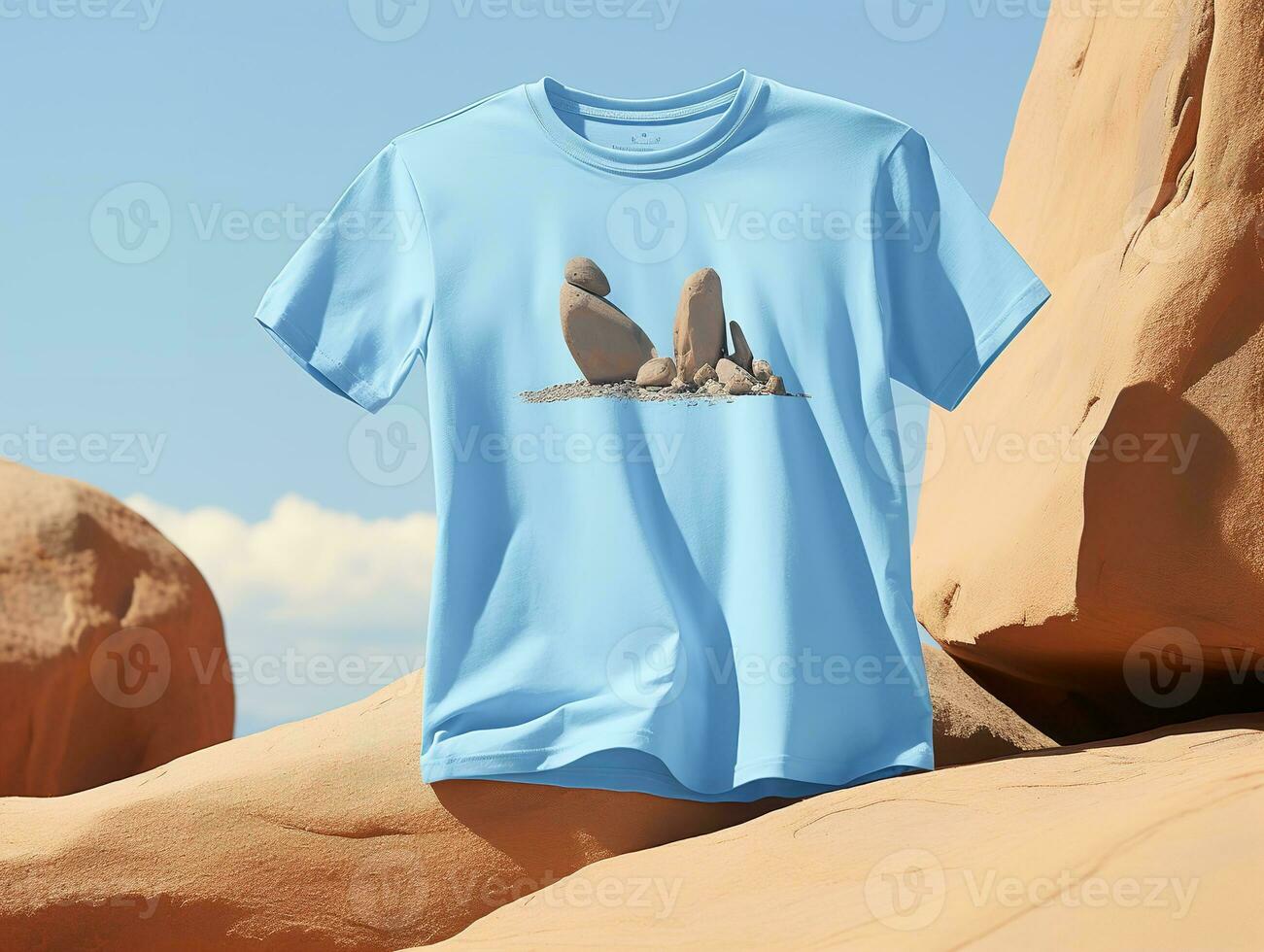 AI generated Trendy T-Shirt Design Mockup for Apparel - AI Generated photo