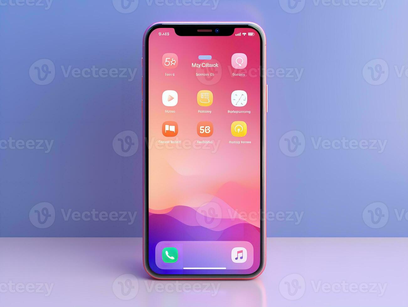 AI generated Modern Mobile Phone Mockup for App Display - AI Generated photo