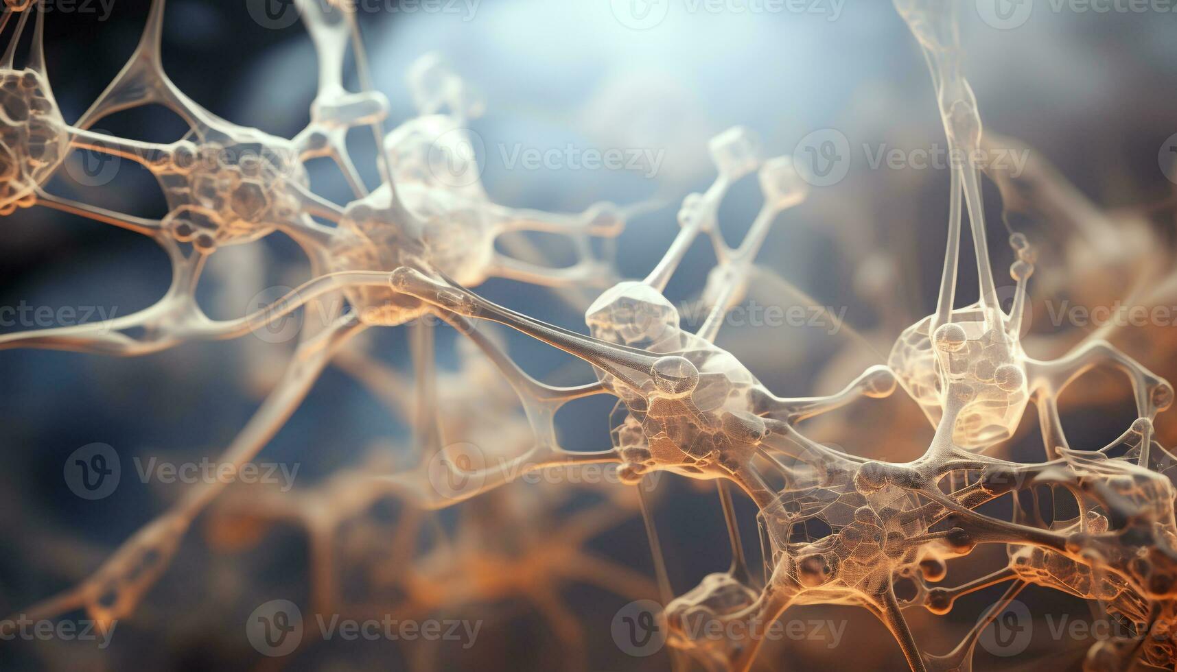 AI generated Human brain synapse the molecular structure of neural communication generated by AI photo