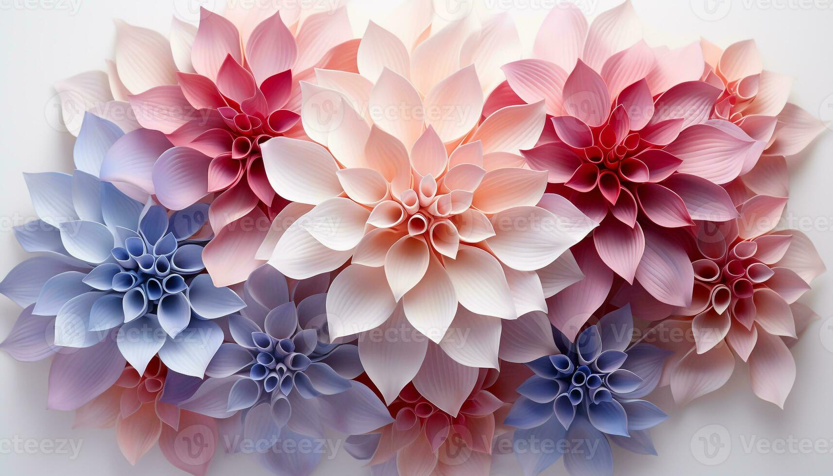 AI generated Abstract floral pattern in pink and purple, a gift of love generated by AI photo